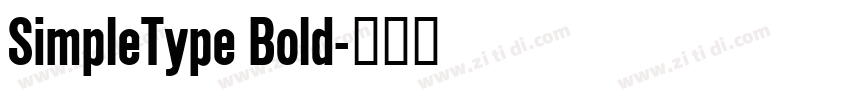 SimpleType Bold字体转换